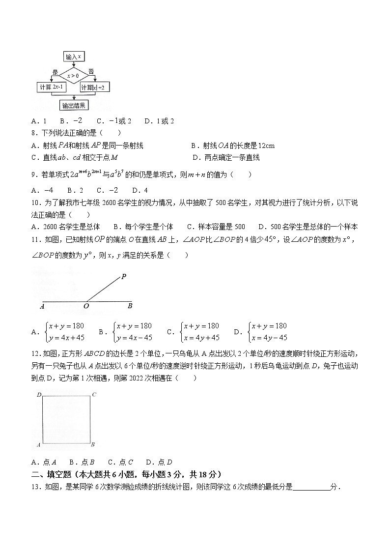 广西壮族自治区百色市靖西市2021-2022学年七年级上学期期末数学试题（word版 含答案）第2页