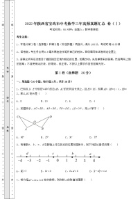 【历年真题】2022年陕西省宝鸡市中考数学三年高频真题汇总 卷（Ⅰ）（含答案及解析）