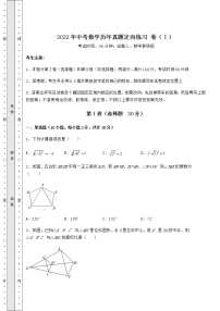 【历年真题】2022年中考数学历年真题定向练习 卷（Ⅰ）（含答案详解）