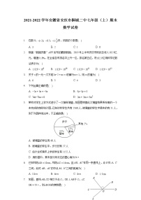 2021-2022学年安徽省安庆市桐城二中七年级（上）期末数学试卷