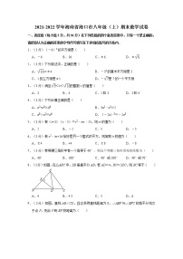 2021-2022学年海南省海口市八年级（上）期末数学试卷  解析版