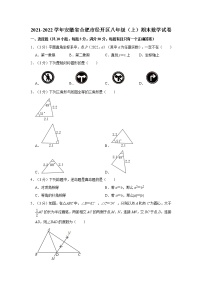 2021-2022学年安徽省合肥市经开区八年级（上）期末数学试卷  解析版