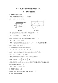 初中数学湘教版八年级下册1.2 直角三角形的性质与判定（Ⅱ）课时作业