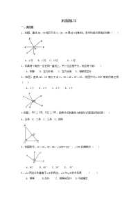 北师大版七年级下册1 两条直线的位置关系课后练习题