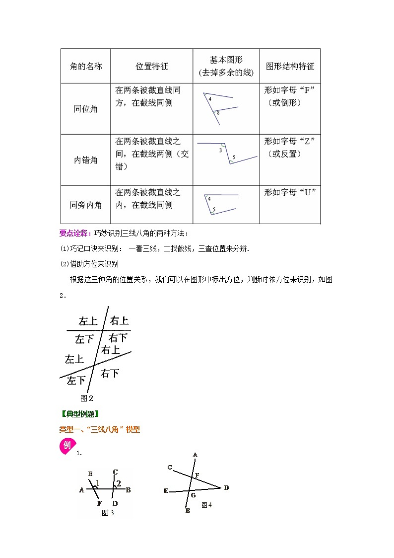 同位角、内错角、同旁内角（不分层）知识讲解第2页