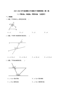 数学浙教版1.2同位角、内错角、同旁内角课时作业