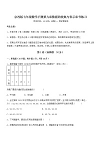 初中北京课改版第九章  数据的收集与表示综合与测试测试题