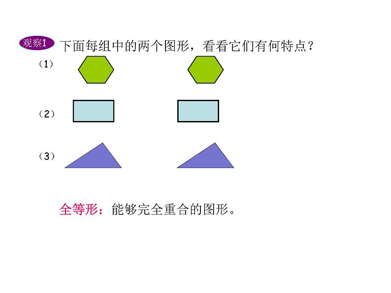 沪科版数学八年级上册 15.1全等三角形 课件第1页