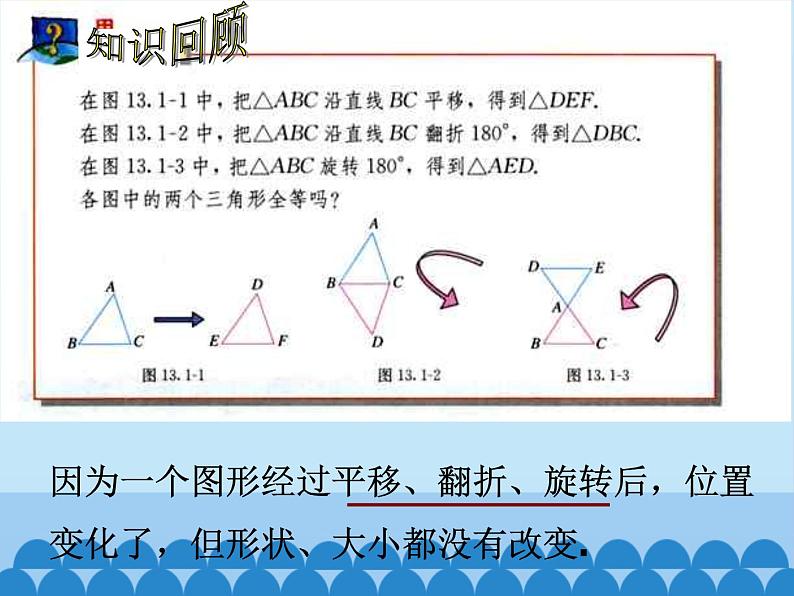 华东师大版数学八年级上册 13.2.2 全等三角形的判定条件(1)（课件）02