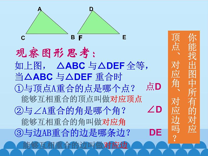 华东师大版数学八年级上册 13.2.2 全等三角形的判定条件(1)（课件）03