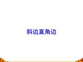 华东师大版数学八年级上册 13.2.6 斜边直角边_(1)（课件）