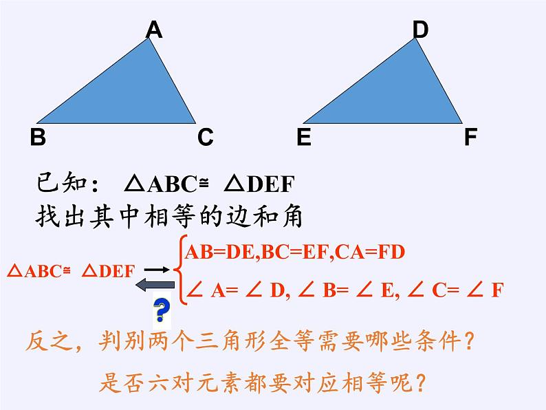 华东师大版数学八年级上册 13.2.2  全等三角形的判定条件(1)（课件）02