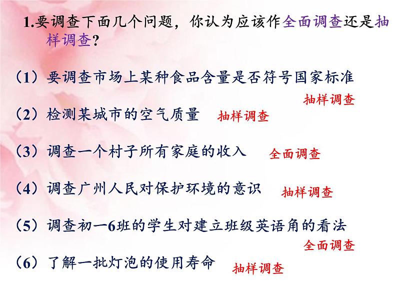 华东师大版数学八年级上册 15.1.2 数据的收集(1)（课件）第6页