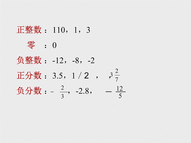 华东师大版数学七年级上册 2.1.1 正数和负数_(1) 课件07