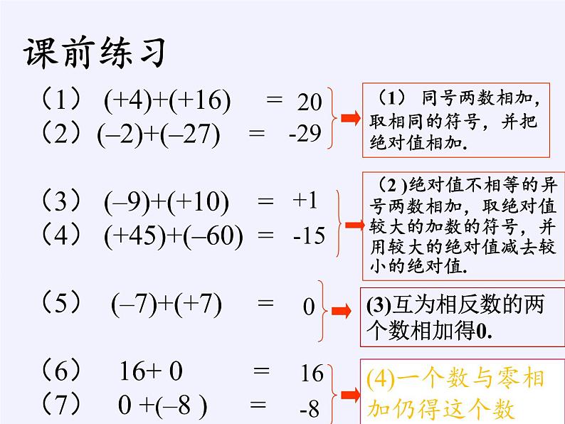 华东师大版数学七年级上册 2.7 有理数的减法 课件第2页