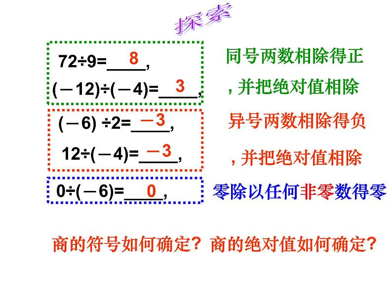 华东师大版数学七年级上册 2.10 有理数的除法 课件04