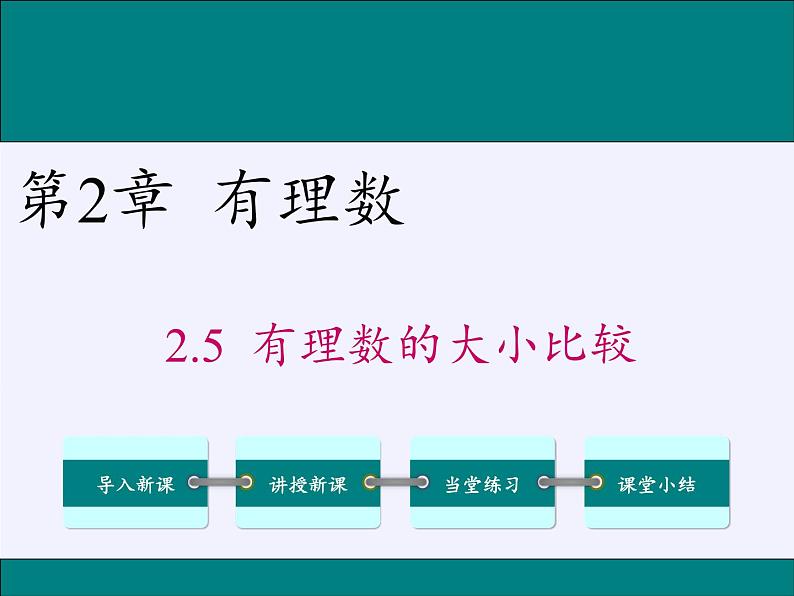 华东师大版数学七年级上册 2.5 有理数的大小比较(1) 课件第4页