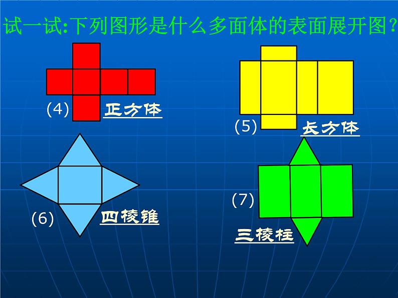 华东师大版数学七年级上册 4.3 立体图形的表面展开图_ 课件第4页