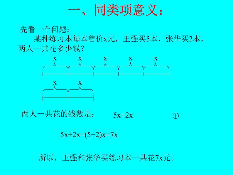 华东师大版数学七年级上册 3.4.1 同类项_(1) 课件04