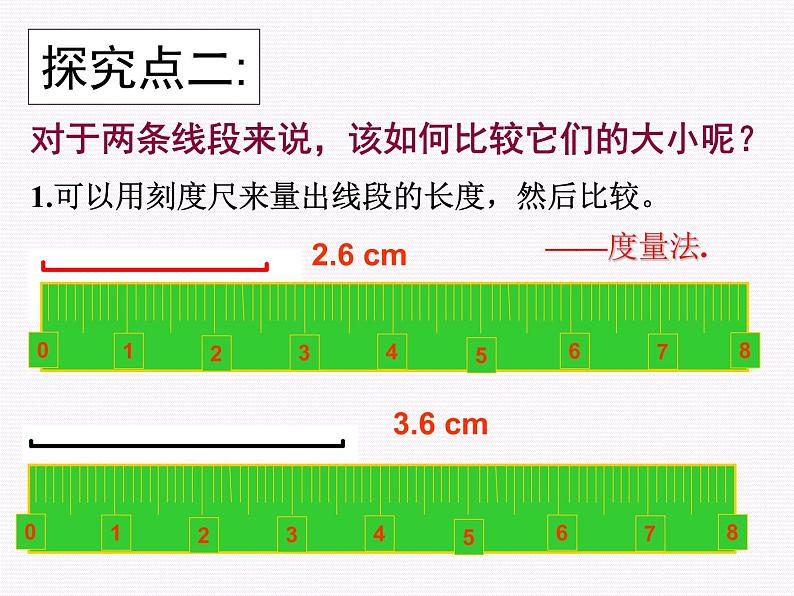 华东师大版数学七年级上册 4.5.2 《线段的长短比较》 课件第6页