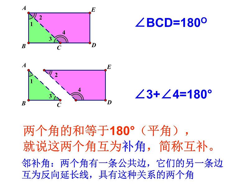 华东师大版数学七年级上册 4.6.3 余角和补角 课件04