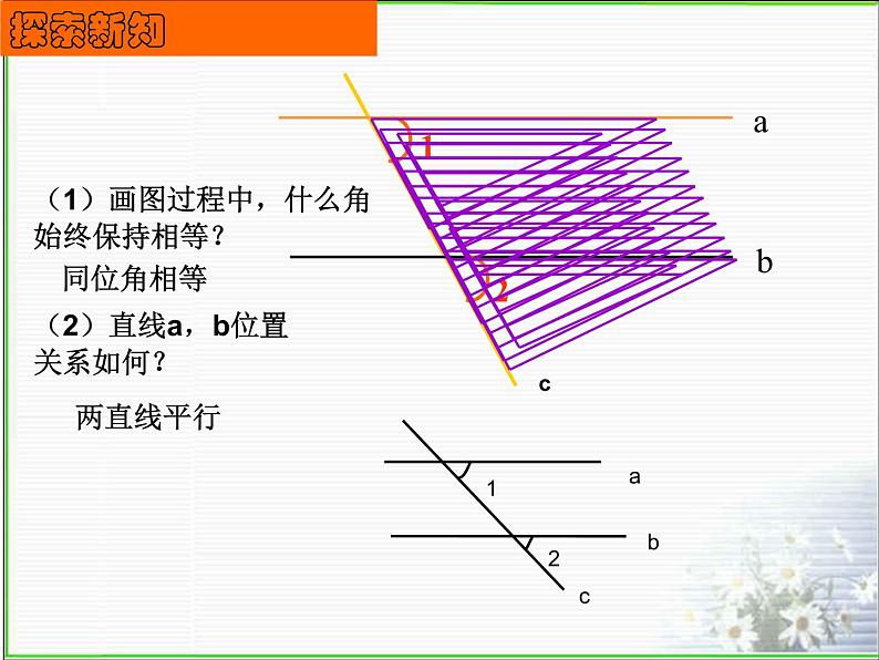 华东师大版数学七年级上册 5.2.2 平行线的判定_ 课件第5页