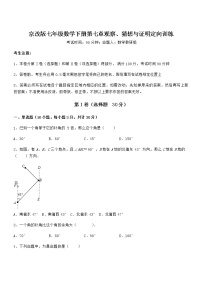 数学七年级下册第七章  观察、猜想与证明综合与测试当堂达标检测题