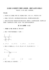 数学七年级下册第七章  观察、猜想与证明综合与测试课时训练