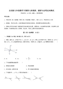 数学七年级下册第七章  观察、猜想与证明综合与测试课时作业