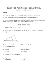 数学七年级下册第七章  观察、猜想与证明综合与测试同步训练题