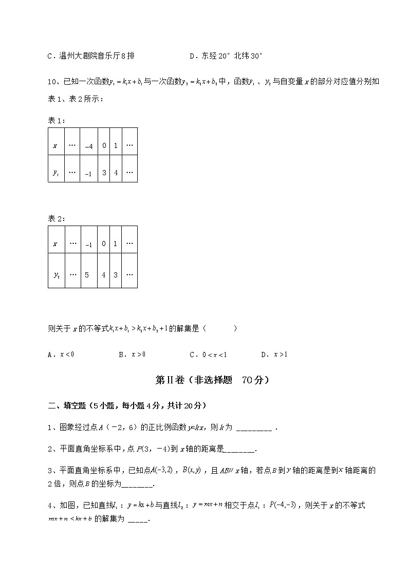 2021-2022学年最新京改版八年级数学下册第十四章一次函数定向练习练习题第3页
