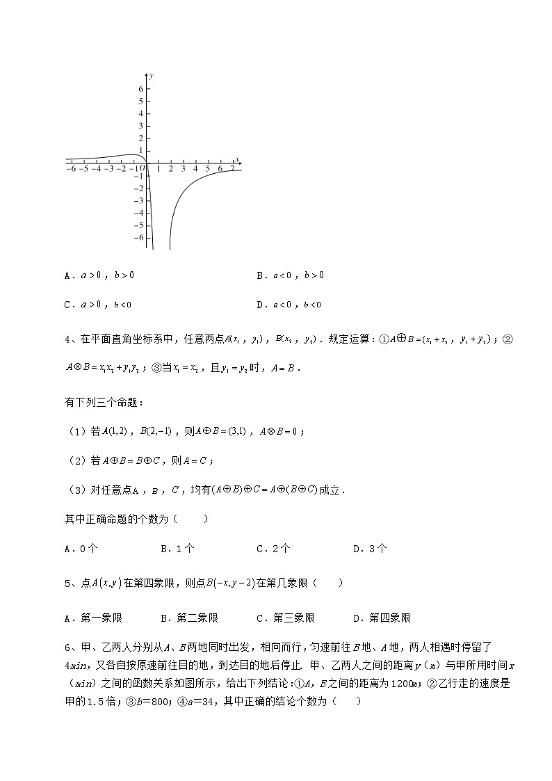2022年必考点解析京改版八年级数学下册第十四章一次函数难点解析试题（名师精选）第2页