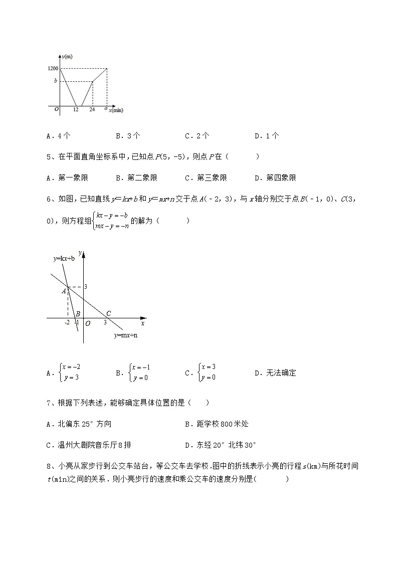 2022年最新京改版八年级数学下册第十四章一次函数综合练习练习题（无超纲）第2页