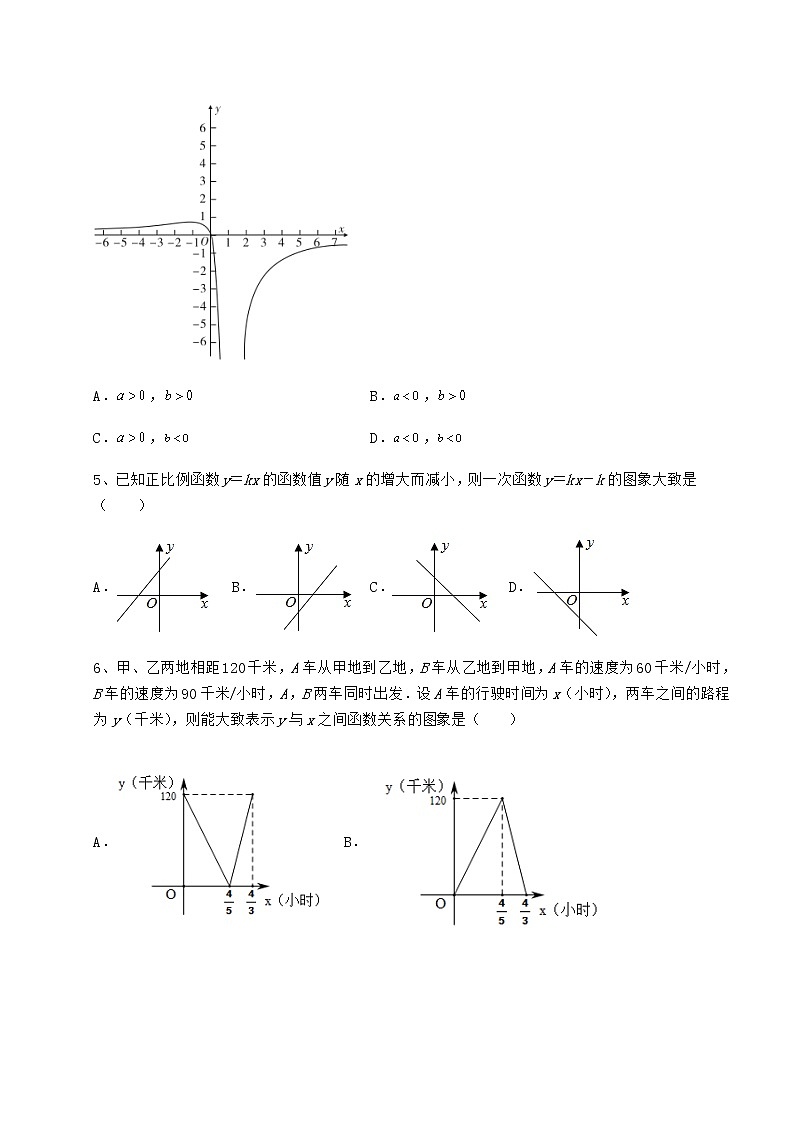 2022年最新精品解析京改版八年级数学下册第十四章一次函数综合训练试卷（含答案详解）第2页