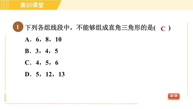 沪科版八年级下册数学 第18章 集训课堂 测素质 勾股定理及其应用 习题课件第4页