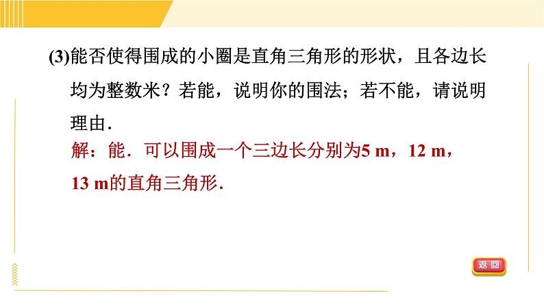 沪科版八年级下册数学 第18章 18.2.1 目标二　勾股定理的逆定理的应用 习题课件第5页