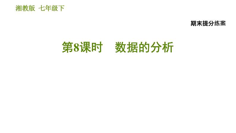 湘教版七年级下册数学 期末提分练案 习题课件01