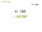 华师版七年级下册数学 第9章 9.1.1认识三角形 习题课件