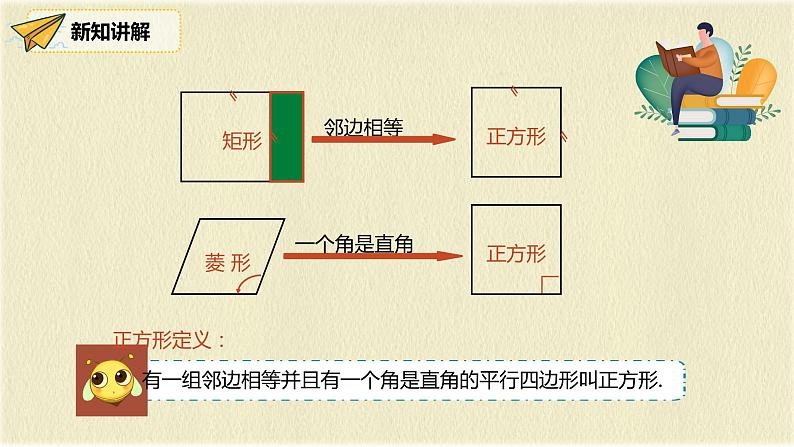 人教版八年级数学下册18.2.3第一课时正方形的性质pptx第6页