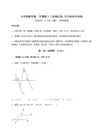 数学七年级下册第十三章  相交线  平行线综合与测试同步训练题