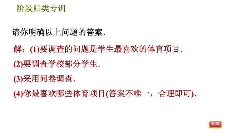 人教版七年级下册数学 第10章 阶段归类专训  收集数据的途径 习题课件第6页