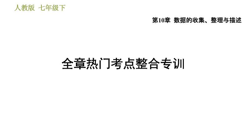 人教版七年级下册数学 第10章 全章热门考点整合专训 习题课件第1页