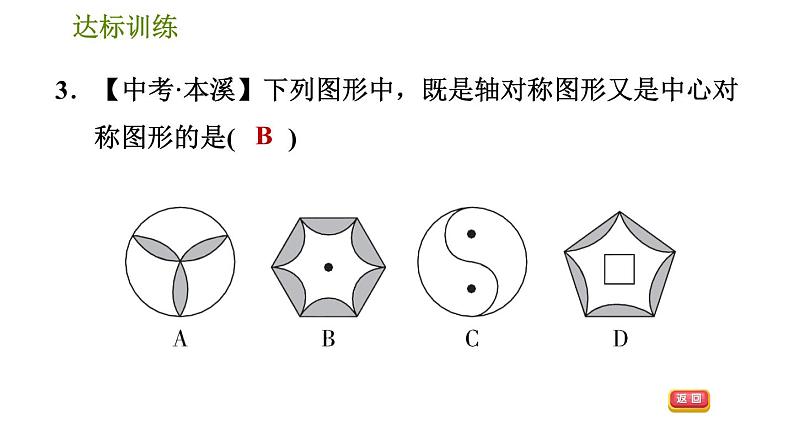 华师版七年级下册数学 期末提分练案 第7课时　轴对称、平移与旋转 习题课件06