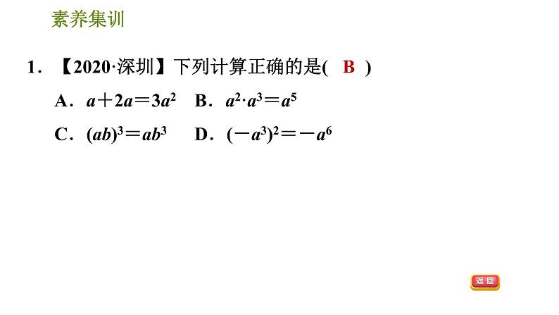 北师版七年级下册数学 第1章 全章热门考点整合专训 习题课件第4页