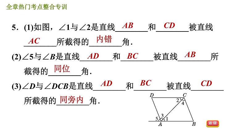 北师版七年级下册数学 第2章 全章热门考点整合专训 习题课件第8页