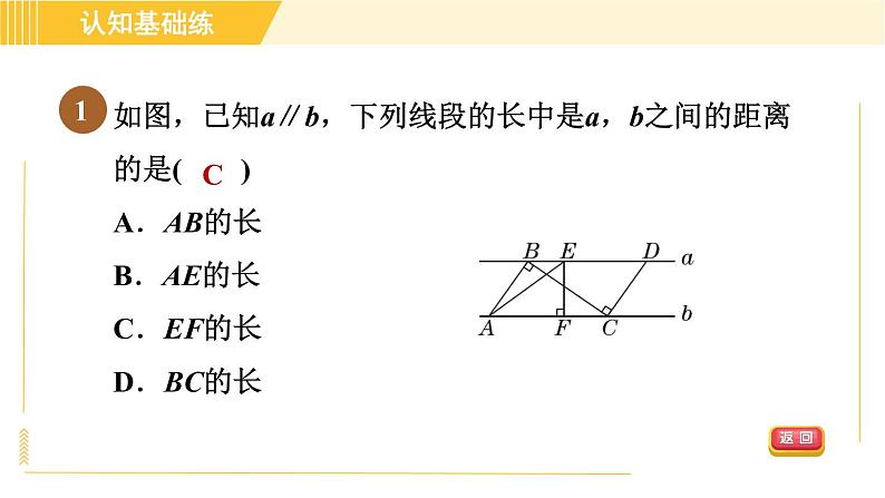 北师版八年级下册数学 第6章 6.2.3 平行线之间的距离 习题课件第3页