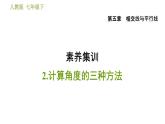 人教版七年级下册数学 第5章 素养集训  2.计算角度的三种方法 习题课件