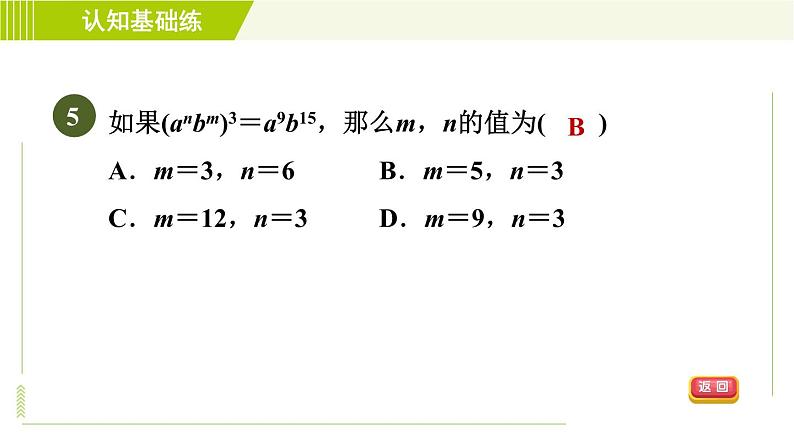 冀教版七年级下册数学 第8章 8.2.2  目标一 积的乘方 习题课件07