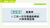 初中数学冀教版七年级下册6.2  二元一次方程组的解法习题课件ppt