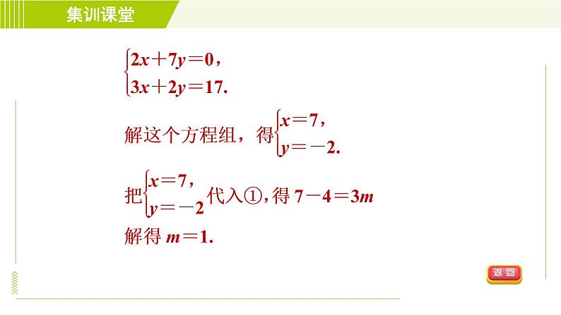 冀教版七年级下册数学 第6章 6.2  集训课堂   练素养  1.二元一次方程组的解的六种常用应用 习题课件第8页